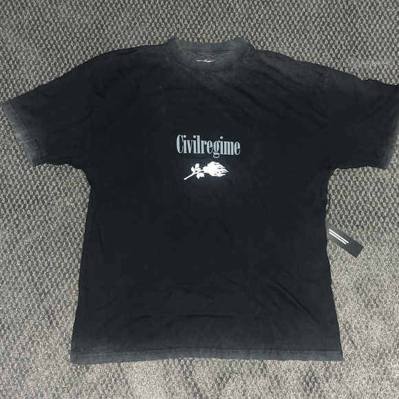 Civil Regime Roses from Concrete Tee Graphic T-Shirt Black - Picture 1 of 5